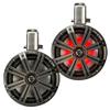 Kicker KMTC8 8" Black Loaded Marine Wake Tower Enclosures & 400 Watt Marine Amp with Tube-clamp mounting view 2