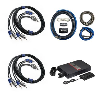 Kicker LX1300.7, Amp Install Kit (Includes RCAs), 4-Channels Full Range 125 Watt, 2-Channels 65 Watt & 700 Watt Subwoofer Channel (51LX13007)
