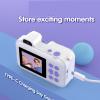Print Camera with Flash, 32GB Memory Card 2.4inch Screen 1MP Front and Rear Cameras, Thermal Printing Technology (Lightpurple White) view 3