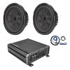 Kicker CXA800.1 800 Watt Class D Mono Car Audio Amplifier with Wiring Install Kit, 10" 800 Watt Peak Power DVC 2-Ohm Ultra-Thin Car Audio Subwoofer view 1