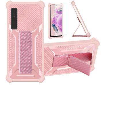 bojioderf Case Compatible for Onyx Boox Kant 2 ePaper eReader Phone Case Stand Cover [with 1*Tempered Glass Screen Protector] Hybrid Case [Folding Support Magnetic] [Frosted Anti-Fingerprint] Pink