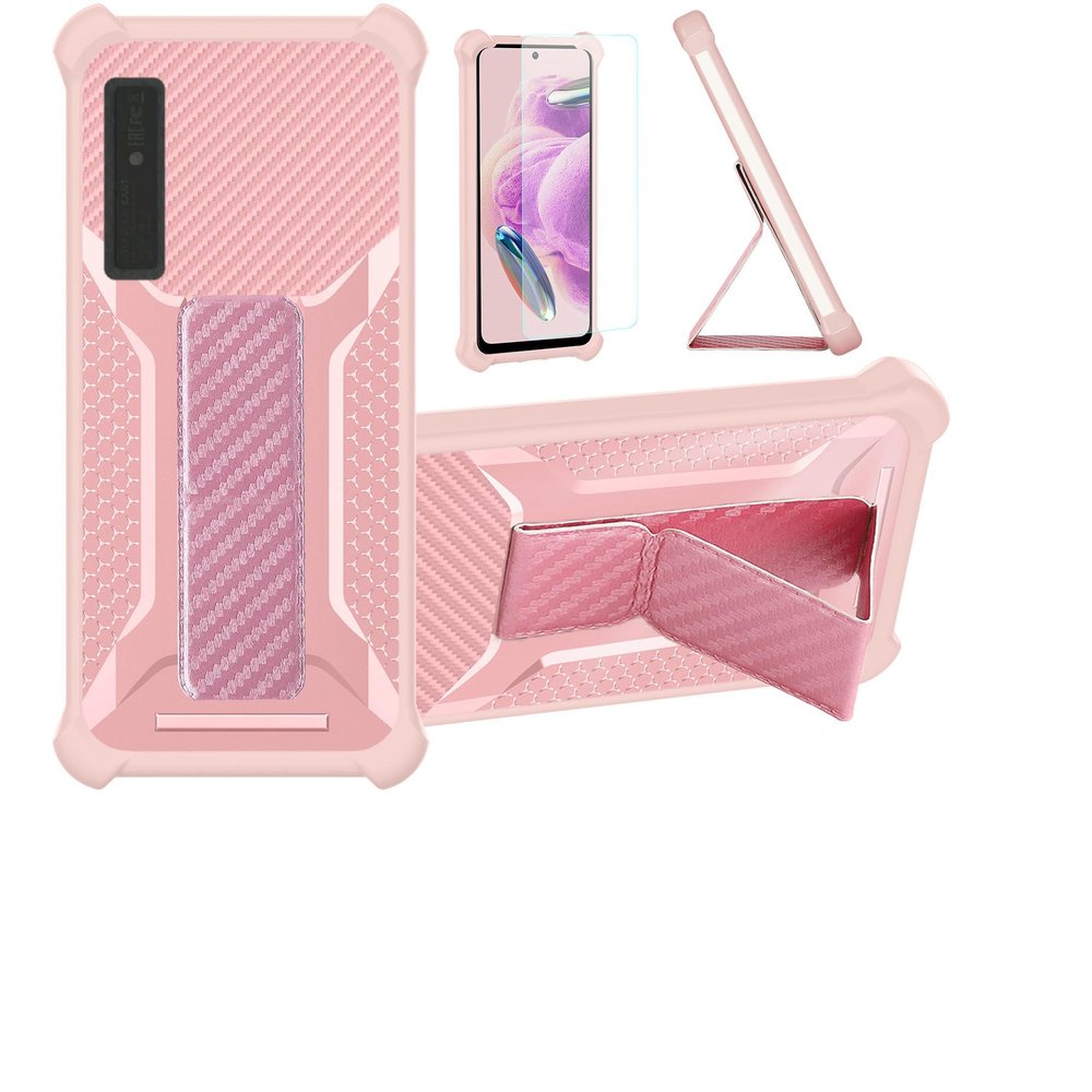 bojioderf Case Compatible for Onyx Boox Kant 2 ePaper eReader Phone Case Stand Cover [with 1*Tempered Glass Screen Protector] Hybrid Case [Folding Support Magnetic] [Frosted Anti-Fingerprint] Pink