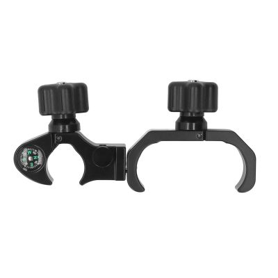 Data Collector Bracket Mount, Aluminum Alloy Portable GPS RTK Mount, Range Pole Cradle Bracket with Compass, Easy Installation Knob, Compatible with 70 90mm Controllers