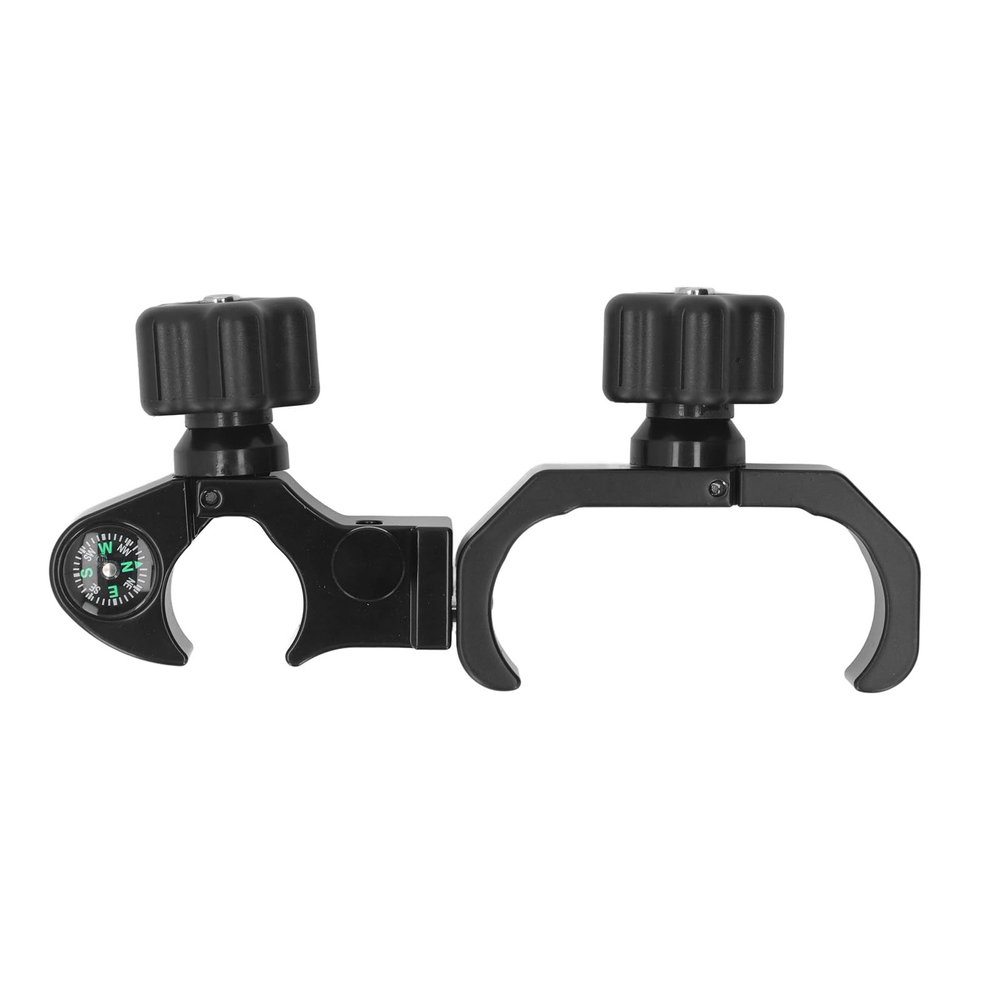 Data Collector Bracket Mount, Aluminum Alloy Portable GPS RTK Mount, Range Pole Cradle Bracket with Compass, Easy Installation Knob, Compatible with 70 90mm Controllers