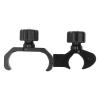 Data Collector Bracket Mount, Aluminum Alloy Portable GPS RTK Mount, Range Pole Cradle Bracket with Compass, Easy Installation Knob, Compatible with 70 90mm Controllers view 2