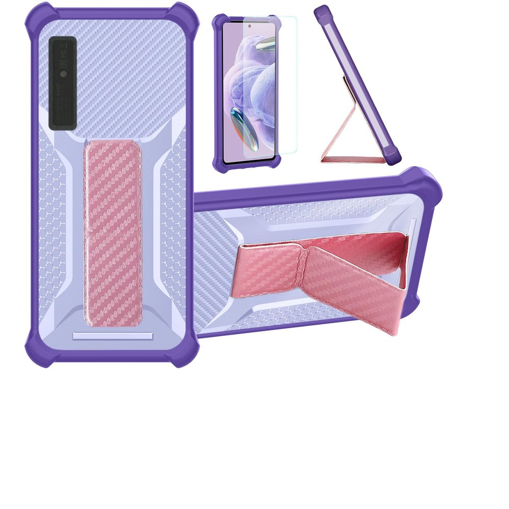 bojioderf Case Compatible for Onyx Boox Palma 2 ePaper eReader Phone Case Stand Cover [with 1*Tempered Glass Screen Protector] Hybrid Case [Folding Support Magnetic] [Frosted Anti-Fingerprint] Purple