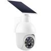 High brightness solar powered analog surveillance sensor light, flashing red light can simulate fake CCTV camera, enhance home security, suitable for porch backyard and parking lot lighting (2) view 1