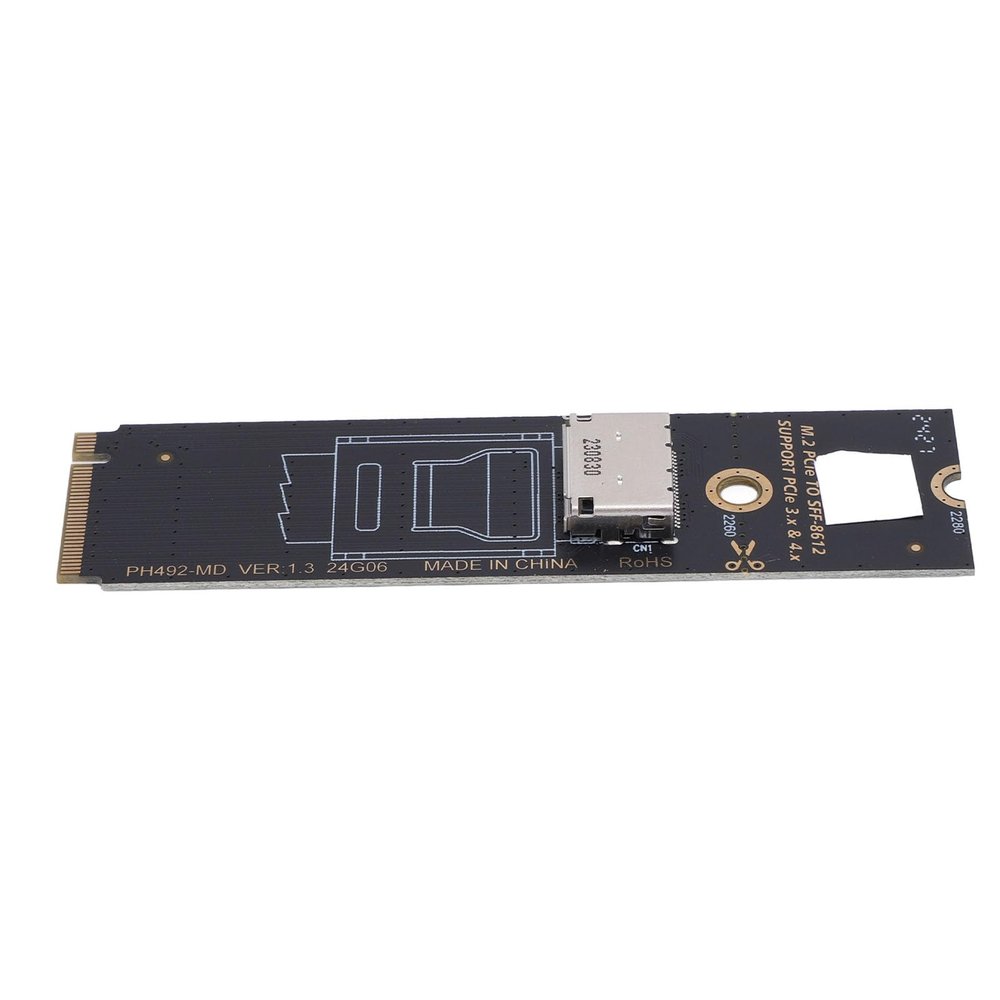 ANGGREK PCIe 3.0 M.2 MKey to SFF-8611 Adapter, System Expansion M.2 to Oculink SFF-8611 Host Adapter PCIe X4 for PCIe NVMe SSD