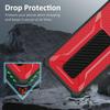 bojioderf Case Compatible for Onyx Boox Kant 2 ePaper eReader Phone Case Stand Cover [with 1*Tempered Glass Screen Protector] Hybrid Case [Folding Support Magnetic] [Frosted Anti-Fingerprint] Red view 3