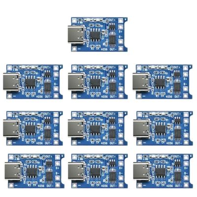 10/5/1Pcs 5V 1A Type-c 18650 TP4056 Lithium Charger Module Charging Protection Dual Functions Li-ion (Color: 10Pcs)