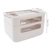 Router Storage Box, 2 Layer Dust Proof Multifunctional Box with Lid for Cable Management, Router Box for Modem, Network Cable and Remote Control Storage view 2