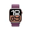 Apple Watch Series 10 [GPS + Cellular 42mm case] Smartwatch with Rose Gold Aluminium Case with Plum Sport Loop. Fitness Tracker, ECG App, Always-On Retina Display, Carbon Neutral (Renewed) view 3