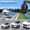 4K PTZ POE IP Camera Outdoor, 360Pan 90Tilt 18X Optical Zoom, Human Auto Tracking, Human/Vehicle Detection, Two-Way Talk, 328ft IR Night Vision PTZ Security Camera,compatible for Blue Iris(black) view 3
