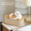 Cable Management Box for Desktop, Outlet Hider Cable Organizer Box Safe Wire Storage, Cord Organizers with Wooden Cover for Living Room view 3