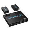 ALGOX 328ft/100m 4K@30Hz HDMI Extender Splitter 1 in 2 Out Over CAT6/6e/7(T-568B) Supports Loop Out, EDID Copy, HDR10, Dolby Vision, 3D Video, Plug and Play, Easy to Install view 1