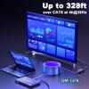 ALGOX 328ft/100m 4K@30Hz HDMI Extender Splitter 1 in 2 Out Over CAT6/6e/7(T-568B) Supports Loop Out, EDID Copy, HDR10, Dolby Vision, 3D Video, Plug and Play, Easy to Install view 3