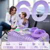 iClever BTH20 Active Noise Cancelling Headphones for Kids, 60H Play Time,Type C Fast Charging,Safe Volume 80dBA,Bluetooth5.4,Award-Winning Kids Headphones Wireless for iPad Tablet Airplane,Purple view 3