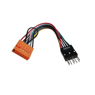 YWZBQL Wen ST 11Pin 9Pin USB 13Pin Audio 8pin HDD Power L*/ED Reset SW Switch Cable for Mainboard to Ordinary ATX Computer Case(Audio Cable)