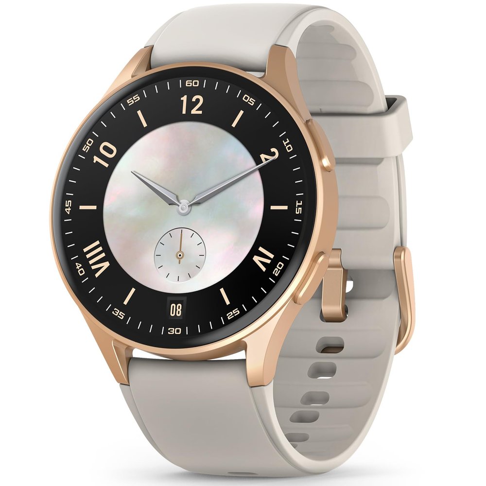 Smart Watch for Women with Built-in GPS & Alexa (Make/Answer Call), 1.32" AMOLED Fitness Tracker with Altimeter Compass for Hiking Running, HRV/Sleep/SpO2 Monitor, 5ATM Waterproof for iPhone Android