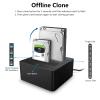 LINKEET Dual-Bay Hard Drive Docking Station for 2.5 & 3.5 inch SATA HDD/SSD, Supports Offine Clone & UASP, 5Gbps, 2 * 10TB, USB 3.0 Hard Drive Reader for PC, Laptop, Windows, Mac OS, Linux, Black view 3