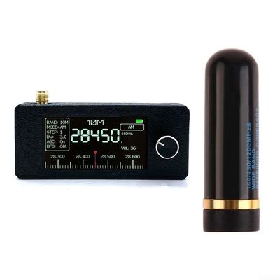 Portable Shortwave Radio Receiver, 0.5-108mhz SI4732 Pocket Size Radio, LSB USB AM FM Full Band Radio Receiver with Portable Loop Antenna(Black)