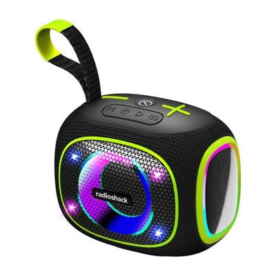 RadioShack Mini Bluetooth Speaker, 10W, IPX5 Waterproof, Wireless & Portable (Black and Green)