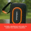 RadioShack Wireless Speaker, 20W, Bluetooth 5.3, RGB Lights, Waterproof IPX5, Portable (Black and Orange) view 2