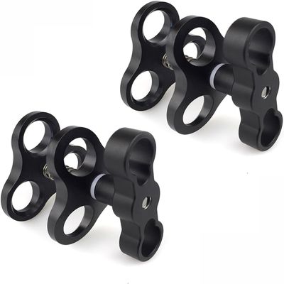Sea frogs Triple Ball Clamp Diving Camera Mount, Aluminum Underwater Photography Bracket, Black