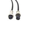 16.4 ft GX16 2 Pin Double Female Cable, GX16 2Pins Female to Female Head Aviation Cordset Electrical Connector Panel Mount Circular Metal Adapter Cordset for Ships 7A 220V 18AWG (5meter) view 3