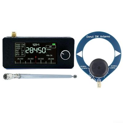 Si4732 Portable Shortwave Radio Receiver, 9.9K-108Mhz Mini Radio,LSB USB AM FM Full Band Pocket Size Radio, SI4732 IPS Screen Full-Band Receiver(B)