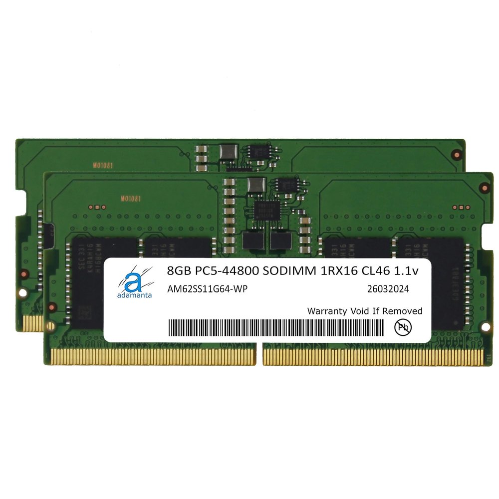 Adamanta 16GB (2x8GB) Compatible for ASUS TUF Gaming A16 (2024) FA607, FA607PI, FA607PV Gaming Laptop DDR5 5600MHz PC5-44800 SODIMM 1Rx16 CL46 1.1v Notebook Memory Module Upgrade RAM