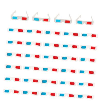 Homoyoyo 100pcs Anaglyph Cardboard Glasses Eyewear for Movies Gaming and Home Theater Viewing for Parties Festivals and Family Fun