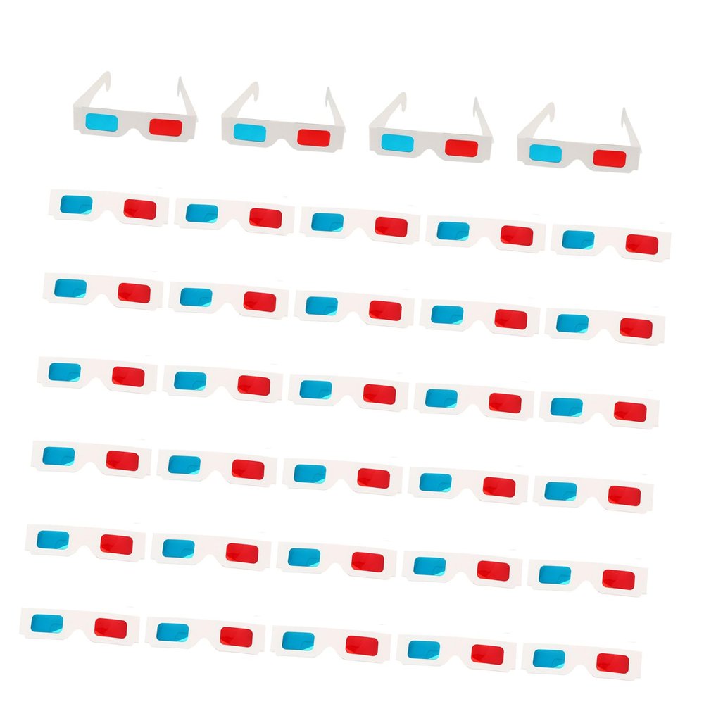 Homoyoyo 100pcs Anaglyph Cardboard Glasses Eyewear for Movies Gaming and Home Theater Viewing for Parties Festivals and Family Fun
