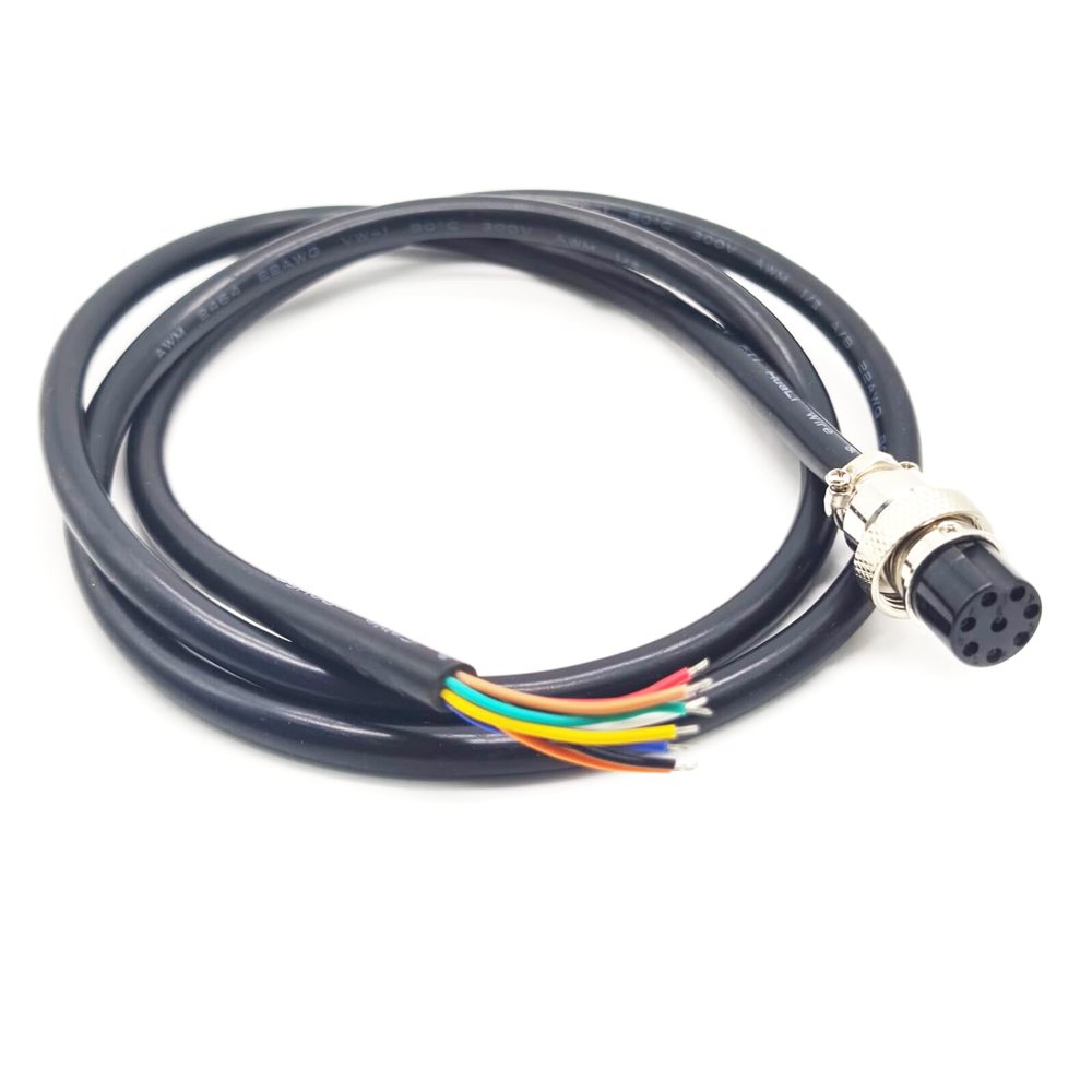 1.64 ft GX16 8 Pin Single Female Cable, GX16 8Pins Female Head Aviation Cordset Electrical Connector Panel Mount Circular Metal Adapter Cordset for Ships 5A 125V 22AWG (0.5meter)