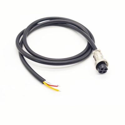 1.64 ft GX16 4 Pin Single Female Cable, GX16 4Pins Female Head Aviation Cordset Electrical Connector Panel Mount Circular Metal Adapter Cordset for Ships 7A 125V 20AWG (0.5meter)