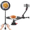 360 Degree Spinner,Professional Photography Turntable,Rotating Camera Slider,Spinning Photo Video Booth,Spin Platform for Product Photography,with 43.3in Extension Poles view 1