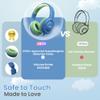 Kids Headphones Wired for School - Over-Ear 85/94dB Volume Limiter, 3.5mm Jack Foldable Stereo Sound Headset for Toddlers Girls Boys Travel Learning Entertainment Tablet Kindle iPad PC Blue Green view 3