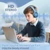 Kids Headphones Wired for School - Over-Ear 85/94dB Volume Limiter, 3.5mm Jack Foldable Stereo Sound Headset for Toddlers Girls Boys Travel Learning Entertainment Tablet Kindle iPad PC Blue Green view 4