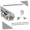 EUVAROMEX 12pcs Door Safety Bolt Door Locks Cabinet Locks for Door Reinforcement Lock Latches Handles Door Knobs Gate Latch Sliding Door Lock Hanger Gate Lock Door Safety Lock Silver/4777 view 3