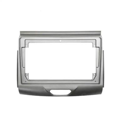 9INCH Car Audio Big Screen Fascia Frame Adapter Compatible with Ranger 2015+ 2DIN Dash Fitting Panel Frame Kit(Silver)
