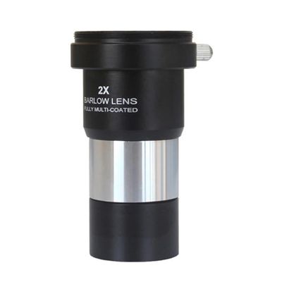 1.25 Inches 2X Multiplier Lens 2X Double Barlow Metal for Astronomical Telescope Accessories