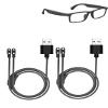 WUNIAK Charging Cable for loangyunfone/Fecoul G10Z Smart Glasses with Speaker Bluetooth Glasses, Magnetic USB Charging Cable USB Flexible Charging Cord Cable Accessories for loangyunfone(2 Pack) view 1