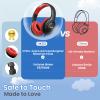 acer Kids Headphones Wired for School - Over-Ear 85/94dB Volume Limiter, 3.5mm Jack Foldable Stereo Sound Headset for Toddlers Girls Boys Travel Learning Entertainment Tablet Kindle iPad PC Black Red view 3