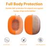 3 in 1 Silicone Case Cover for AirPods Max Headphones, Anti-Scratch Ear Pad/Ear Cups/Headband for AirPod Max, Accessories Silicone Protector for Apple AirPods Max (Orange) view 2