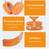 3 in 1 Silicone Case Cover for AirPods Max Headphones, Anti-Scratch Ear Pad/Ear Cups/Headband for AirPod Max, Accessories Silicone Protector for Apple AirPods Max (Orange) view 4