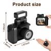 Mini Retro Video Camera Digital, Mini Keychain Camera with Sd Card, Portable Tiny Nostalgic Digital Camera, 1080p Hd with Led Flash Light (Black 128GB) view 4