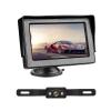 Backup Camera System for Car Truck, 4.3" HD Monitor + Reverse Rear Camera with Night Vision 110 Wide Angle, IP69 Waterproof License Plate Wired Easy Install for Car Pickup Truck SUV Minivan Camper view 1