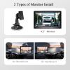 Backup Camera System for Car Truck, 4.3" HD Monitor + Reverse Rear Camera with Night Vision 110 Wide Angle, IP69 Waterproof License Plate Wired Easy Install for Car Pickup Truck SUV Minivan Camper view 4