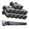 ANNKE 1080P Security Camera System, 16CH 4K DVR Recorder with AI Human/Vehicle Detection, 12X 2MP Bullet Wired Add-on Black Cams with 66ft Night Vision, IP67, Compatible with Alexa 4TB HDD Included view 1