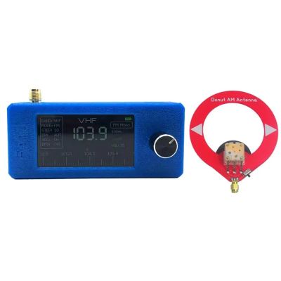 SI4732 IPS Screen Radio - AM FM LSB USB Full Band Receiver, 1.9-inch HD Color Screen, Portable Loop Antenna (C: 1 * Blue Mini SI4732 Radio+1 * Loop Antenna)